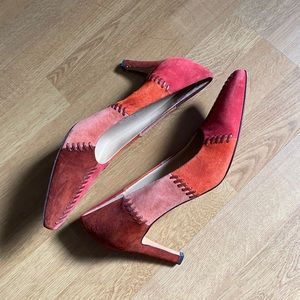 Authentic Salvatore Ferragamo Suede Heel 10AA/9B